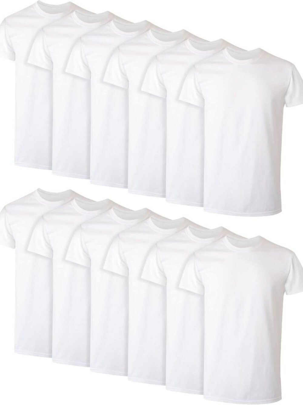 Soft Cotton Stay-Tucked Men's Undershirts Multipack - White/Black/Assorted